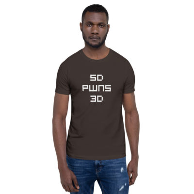 5D PWNS 3D Unisex T-shirt Brown