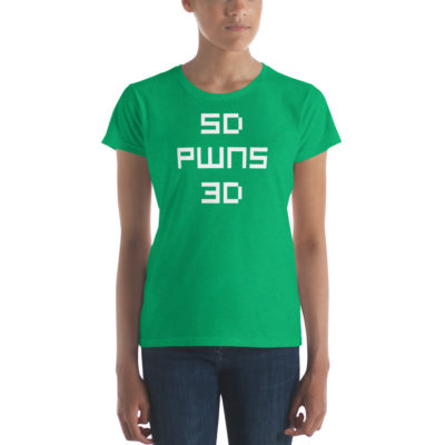 5D PWNS 3D Women's T-shirt Charity Heather Green