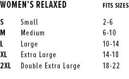 BC WOMEN'S_RELAXED_S-2XL size chart