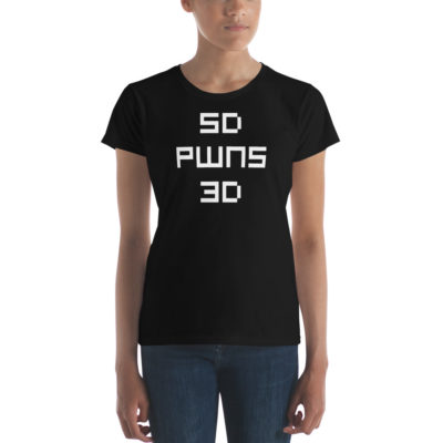 5D PWNS 3D Women's T-shirt Charity Black