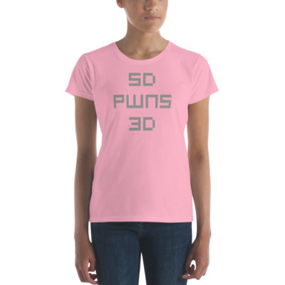 5D PWNS 3D Women's T-shirt Charity Pink