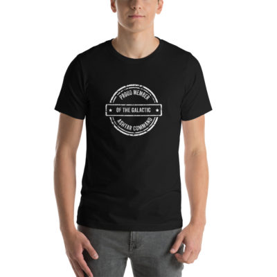 Proud Member of the Galactic Ashtar Command Unisex T-shirt Black