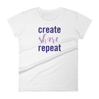 Create Share Repeat Women's T-shirt White