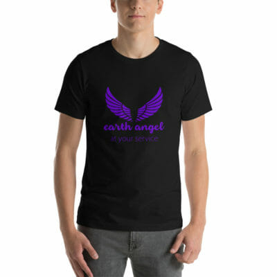 Earth Angel Unisex T-shirt Black