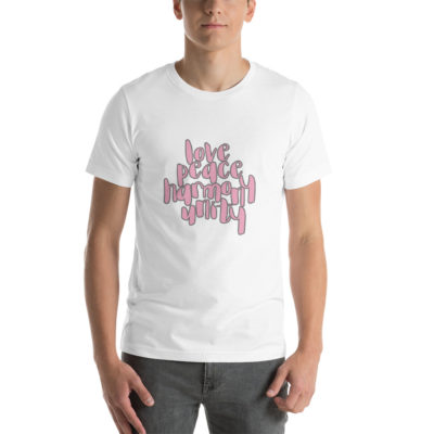 Love Peace Harmony Unity Unisex T-shirt White