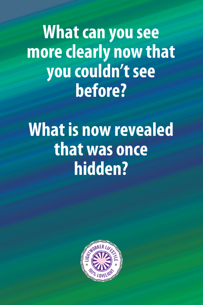 What can you see more clearly that you couldn't see before?