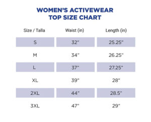 Gildan Women's Tshirt Size Chart