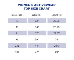 Gildan Women's Tshirt Size Chart
